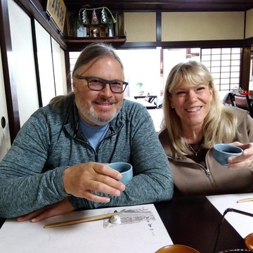 Rene and Claudio on their mystery trip to Japan