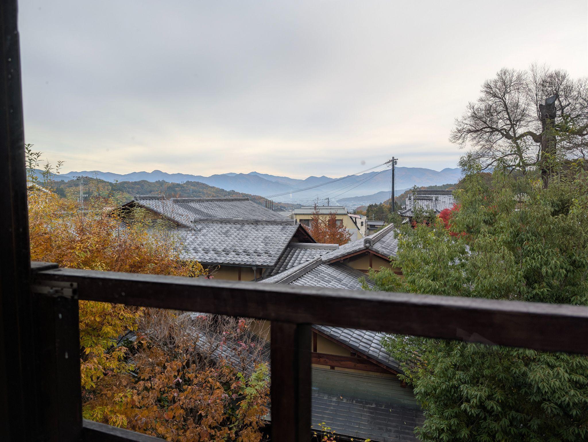 Mountain view from ryokan