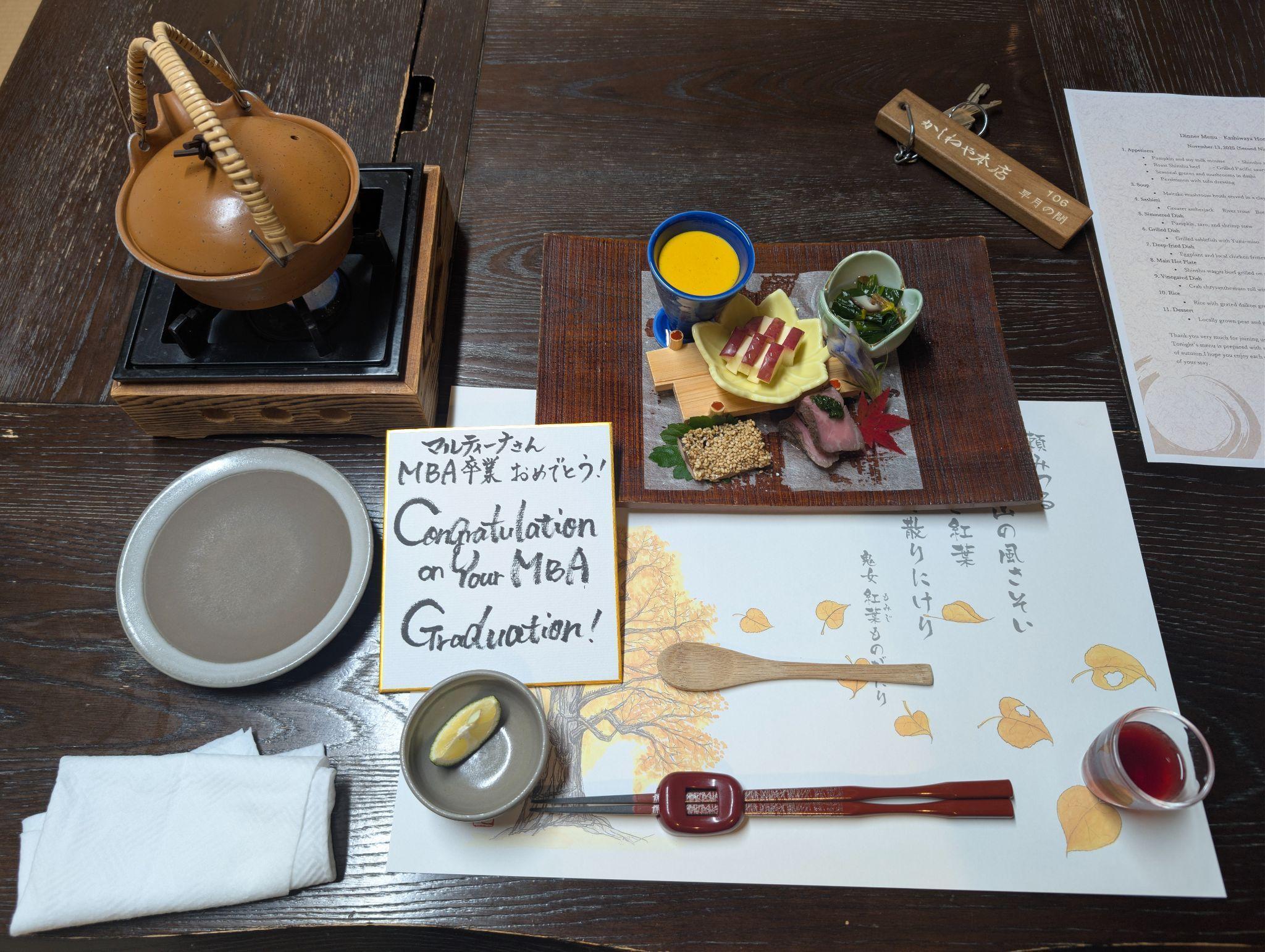 MBA graduation dinner